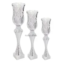 Кубок из стекла K130, Цвет: серебро, Высота кубка, см.: 34.5, Диаметр чаши, мм.: 80, фото 