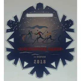 Эксклюзивная медаль из прозрачного акрила снежинка с уф нанесением в интернет-магазине kubki-olimp.ru и cup-olimp.ru Фото 0
