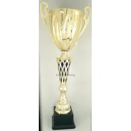 Кубок бюджетный K111, Цвет: золото/синий, Высота кубка, см.: 48.5, Диаметр чаши, мм.: 140, фото 