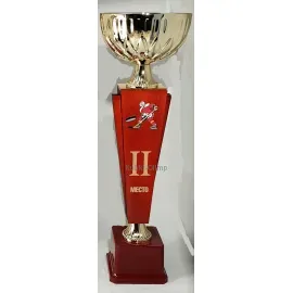 Кубок Н 6020C (3)хоккей, Цвет: золото/красный, Высота кубка, см.: 37.5, Диаметр чаши, мм.: 120, фото 