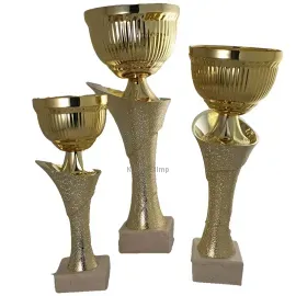 Кубок K593C (3), Цвет: золото, Высота кубка, см.: 21, Диаметр чаши, мм.: 80, фото 