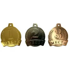 Медаль MK 513 G (50 мм), Цвет медали: золото, Диаметр медали, мм.: 50, фото 