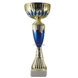 кубок спортивный К606, Цвет: золото/синий, Высота кубка, см.: 35.5, Диаметр чаши, мм.: 120, фото 