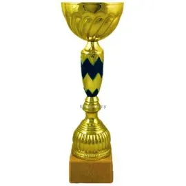 Кубок K606C (3), Цвет: золото/синий, Высота кубка, см.: 28, Диаметр чаши, мм.: 100, фото 