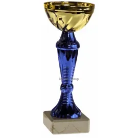 Кубок K318C (3), Цвет: золото/синий, Высота кубка, см.: 19, Диаметр чаши, мм.: 80, фото 