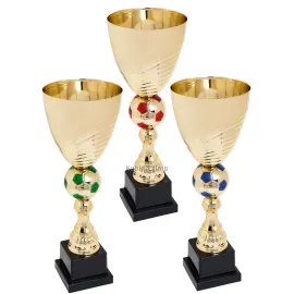 Кубок футбольный, Цвет: золото/красный, Высота кубка, см.: 45.5, Диаметр чаши, мм.: 160, фото 