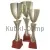 кубок K222 С (3), Цвет: золото/красный, Высота кубка, см.: 33, Диаметр чаши, мм.: 100, фото 