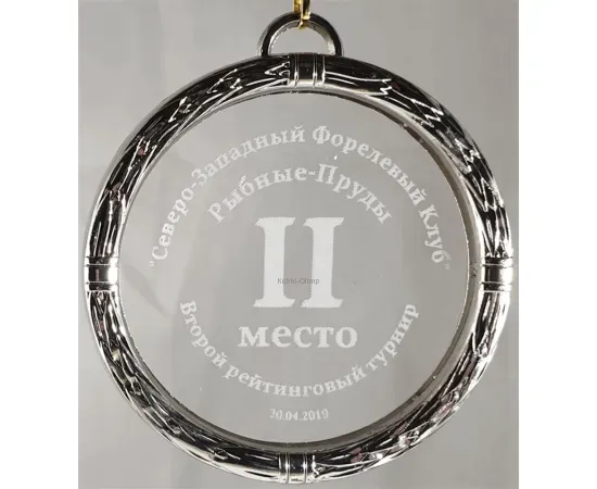 медали спортивные оптом Медаль из стекла MMK 1070S в интернет-магазине kubki-olimp.ru и cup-olimp.ru Фото 0