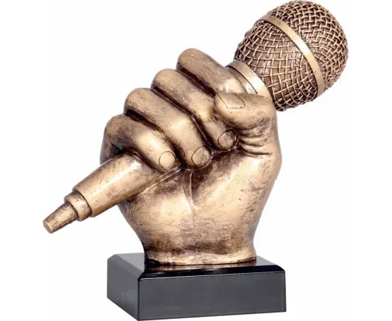 Заказать статуэтку с надписью  микрофон RFST2074_BRK в интернет-магазине kubki-olimp.ru и cup-olimp.ru Фото 0