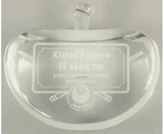 Сувениры из стекла на заказ арт, 48 фотокристалл пятиугольной формы (e-sj048) в интернет-магазине kubki-olimp.ru и cup-olimp.ru Фото 0