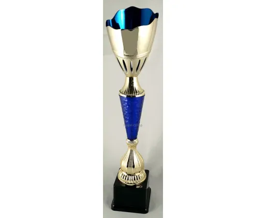 Кубок K782 C, Цвет: золото/синий, Высота кубка, см.: 35, Диаметр чаши, мм.: 80, фото 