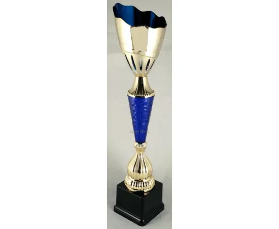 Кубок K782 C, Цвет: золото/синий, Высота кубка, см.: 35, Диаметр чаши, мм.: 80, фото , изображение 2