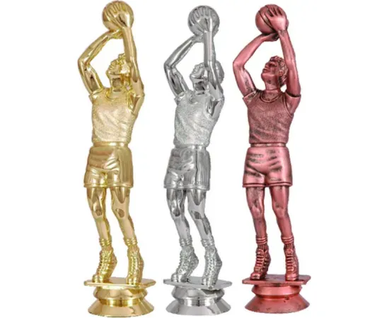 Баскетболист, Цвет пластиковых статуэток: золото, Высота статуэтки, см.: 17, фото 