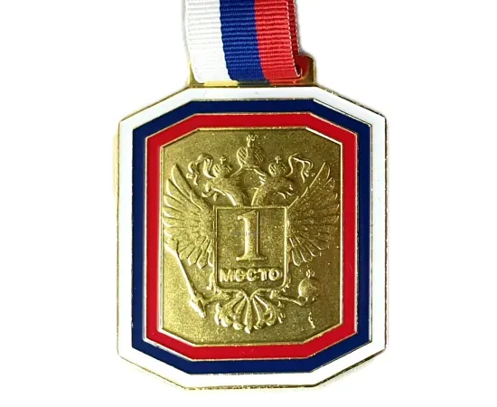 Медаль MD RUS 12, Цвет медали: золото, Диаметр медали, мм.: 70, фото , изображение 3
