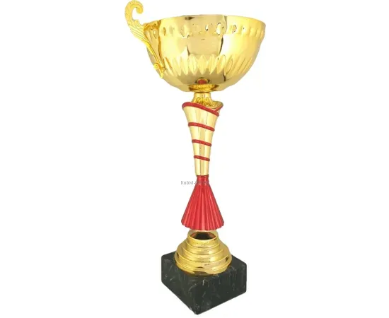 кубок наградной 4067, Цвет: золото/красный, Высота кубка, см.: 22.5, Диаметр чаши, мм.: 80, фото , изображение 2