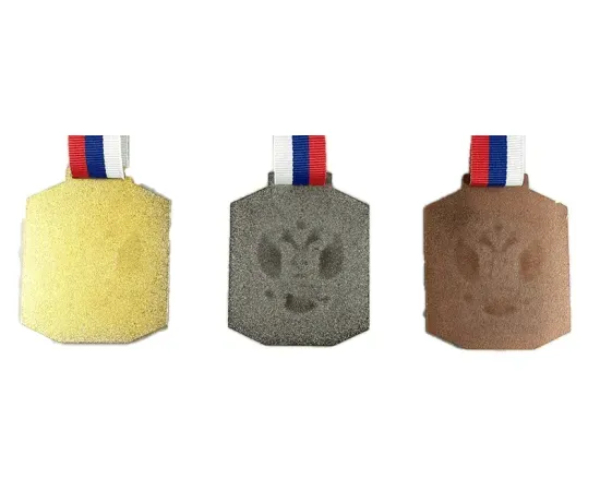 Медаль MD RUS 12, Цвет медали: золото, Диаметр медали, мм.: 70, фото , изображение 2