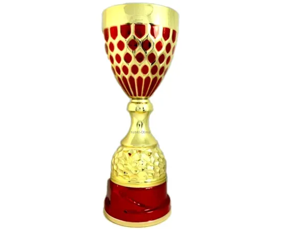 Кубок K796 C (3), Цвет: золото/красный, Высота кубка, см.: 35.5, Диаметр чаши, мм.: 140, фото 