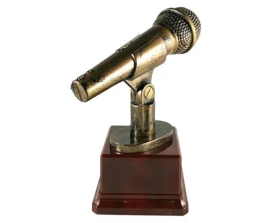 Литая фигурка RF2344 микрофон, Высота литой статуэтки: 18, Материал: полимерная смола, фото , изображение 2