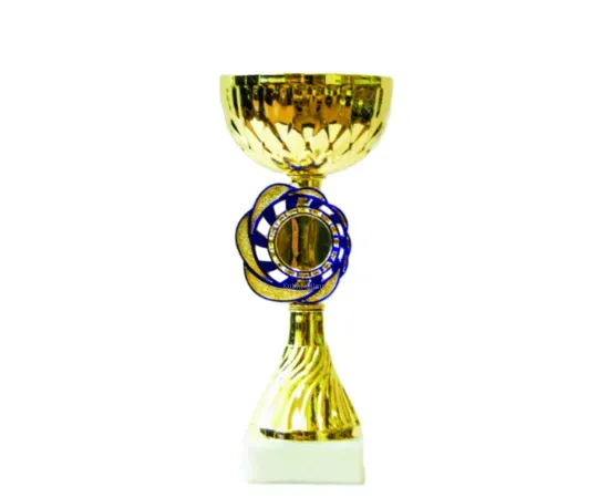 Кубок K662C (3), Цвет: золото/синий, Высота кубка, см.: 18.5, Диаметр чаши, мм.: 80, фото 