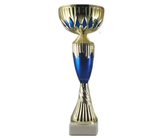 Кубок K606C (3), Цвет: золото/синий, Высота кубка, см.: 35.5, Диаметр чаши, мм.: 120, фото 