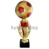 Футбольный кубок 4148 D, Цвет: золото/красный, Высота кубка, см.: 34.5, Диаметр чаши, мм.: 120, фото 